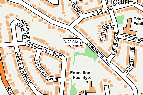 WA8 9JA map - OS OpenMap – Local (Ordnance Survey)