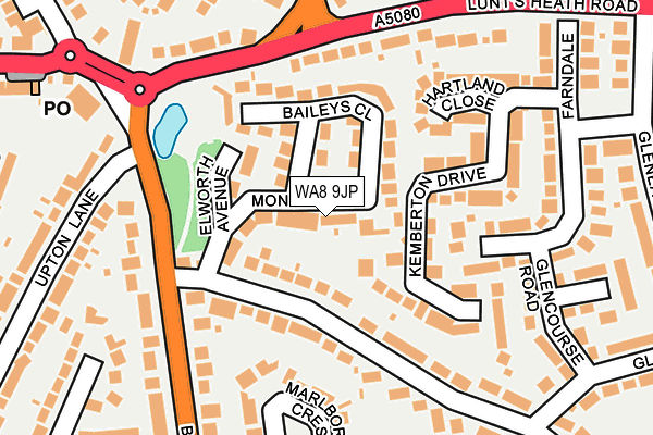 WA8 9JP map - OS OpenMap – Local (Ordnance Survey)