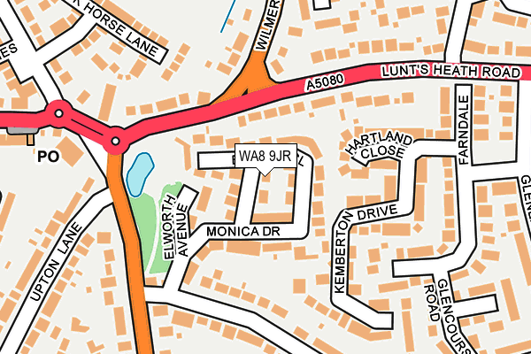 WA8 9JR map - OS OpenMap – Local (Ordnance Survey)