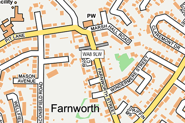 Map of 67/73 FARNWORTH STREET WIDNES MANAGEMENT COMPANY LIMITED at local scale