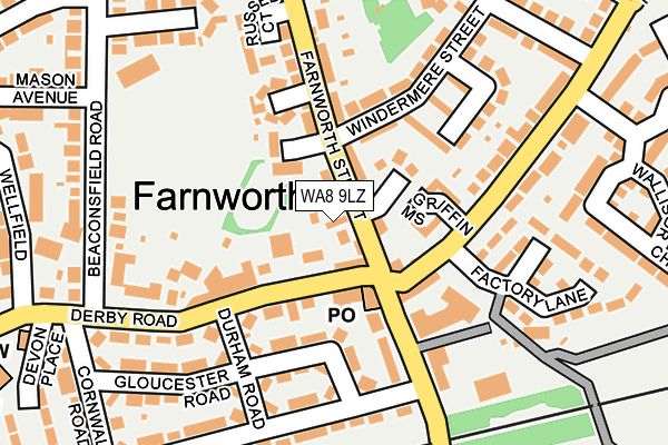 WA8 9LZ map - OS OpenMap – Local (Ordnance Survey)