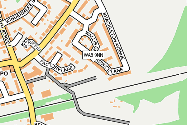 WA8 9NN map - OS OpenMap – Local (Ordnance Survey)