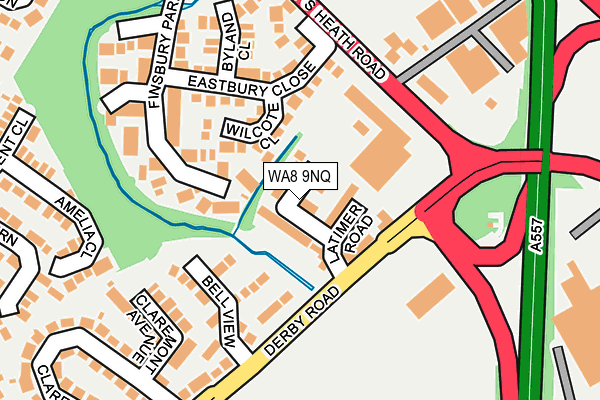 WA8 9NQ map - OS OpenMap – Local (Ordnance Survey)