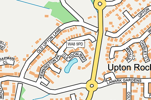 WA8 9PD map - OS OpenMap – Local (Ordnance Survey)