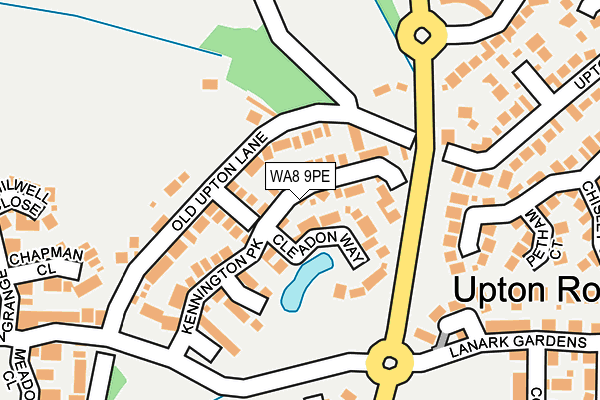 WA8 9PE map - OS OpenMap – Local (Ordnance Survey)
