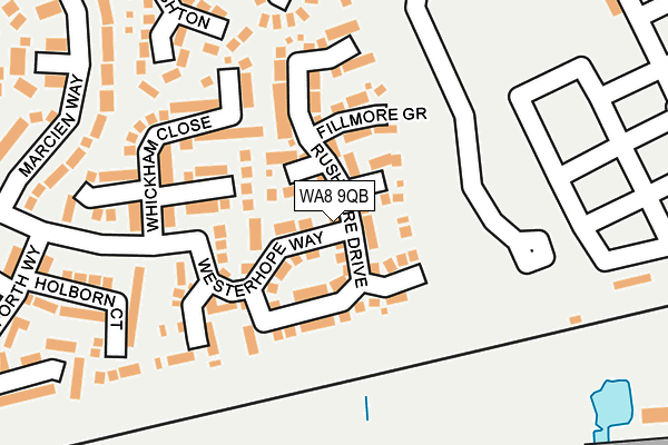 WA8 9QB map - OS OpenMap – Local (Ordnance Survey)