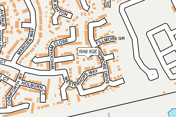 WA8 9QE map - OS OpenMap – Local (Ordnance Survey)