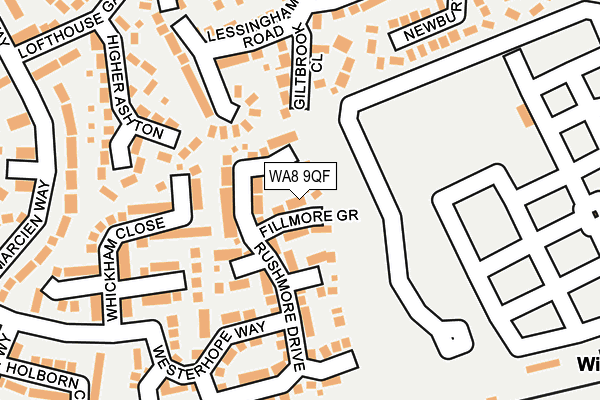 WA8 9QF map - OS OpenMap – Local (Ordnance Survey)