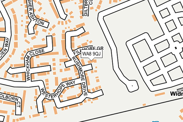 WA8 9QJ map - OS OpenMap – Local (Ordnance Survey)