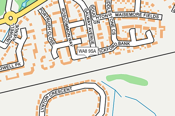 WA8 9SA map - OS OpenMap – Local (Ordnance Survey)
