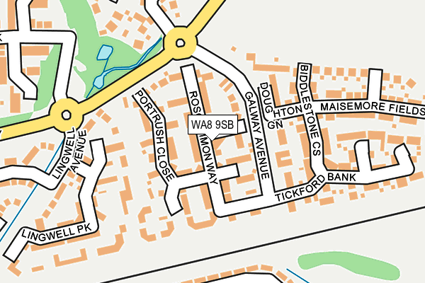 WA8 9SB map - OS OpenMap – Local (Ordnance Survey)