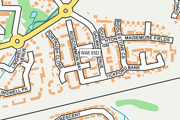 WA8 9SD map - OS OpenMap – Local (Ordnance Survey)