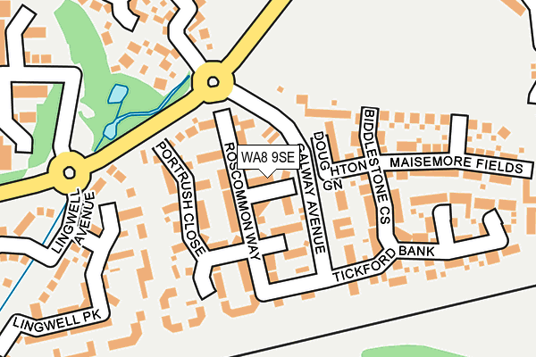 WA8 9SE map - OS OpenMap – Local (Ordnance Survey)
