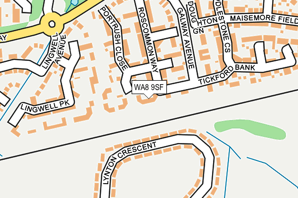 WA8 9SF map - OS OpenMap – Local (Ordnance Survey)