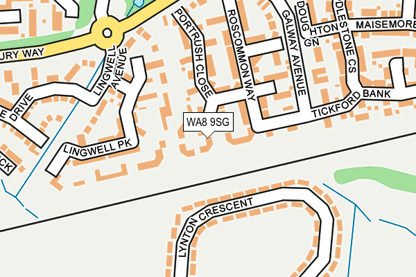 WA8 9SG map - OS OpenMap – Local (Ordnance Survey)