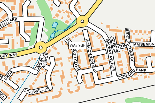 WA8 9SH map - OS OpenMap – Local (Ordnance Survey)