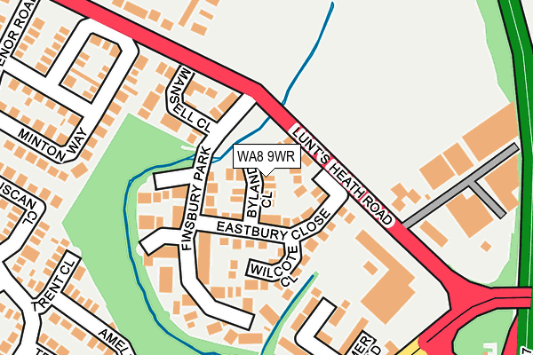 WA8 9WR map - OS OpenMap – Local (Ordnance Survey)