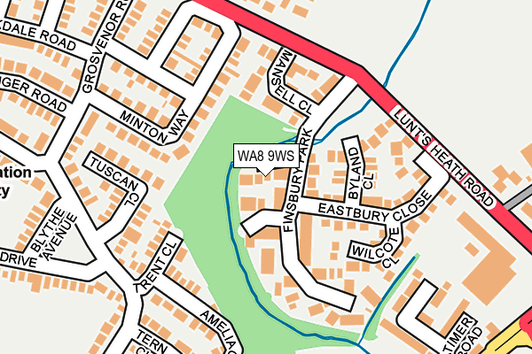 WA8 9WS map - OS OpenMap – Local (Ordnance Survey)