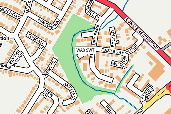 WA8 9WT map - OS OpenMap – Local (Ordnance Survey)
