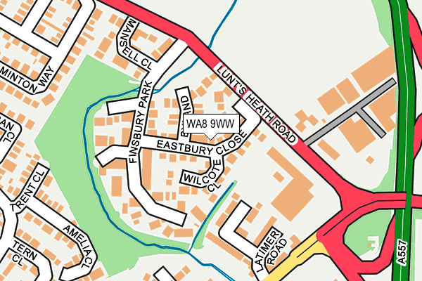 WA8 9WW map - OS OpenMap – Local (Ordnance Survey)