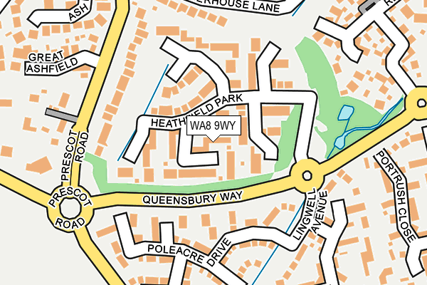 WA8 9WY map - OS OpenMap – Local (Ordnance Survey)