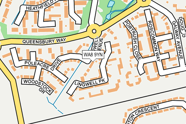 WA8 9YN map - OS OpenMap – Local (Ordnance Survey)