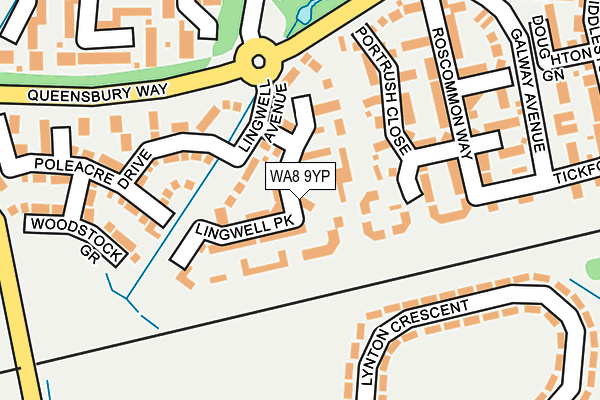 WA8 9YP map - OS OpenMap – Local (Ordnance Survey)