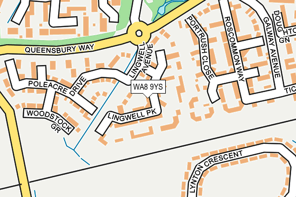 WA8 9YS map - OS OpenMap – Local (Ordnance Survey)