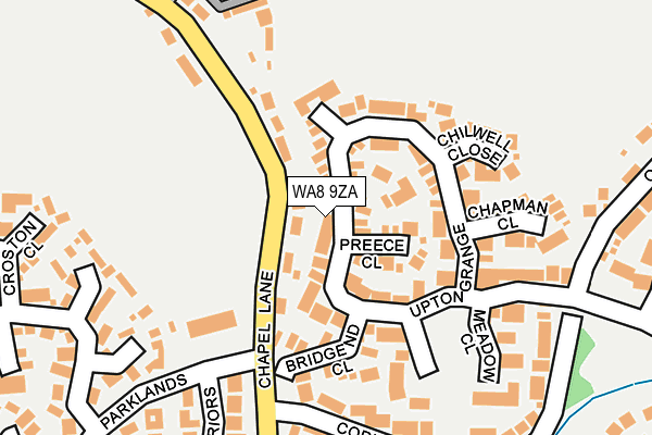 WA8 9ZA map - OS OpenMap – Local (Ordnance Survey)