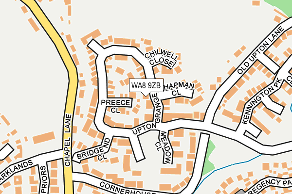 WA8 9ZB map - OS OpenMap – Local (Ordnance Survey)