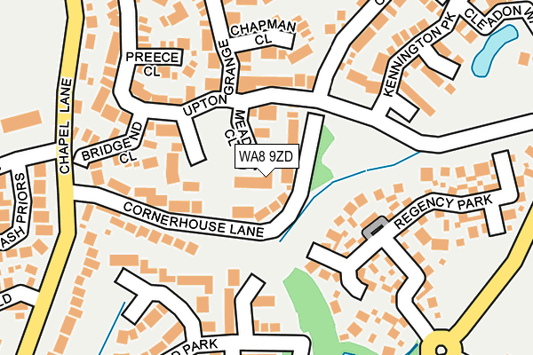 WA8 9ZD map - OS OpenMap – Local (Ordnance Survey)
