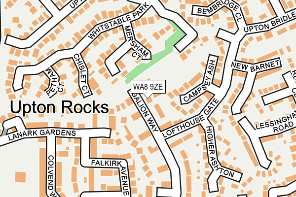WA8 9ZE map - OS OpenMap – Local (Ordnance Survey)