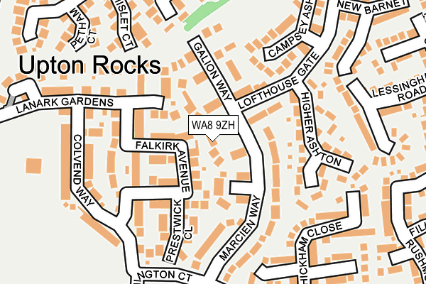 WA8 9ZH map - OS OpenMap – Local (Ordnance Survey)