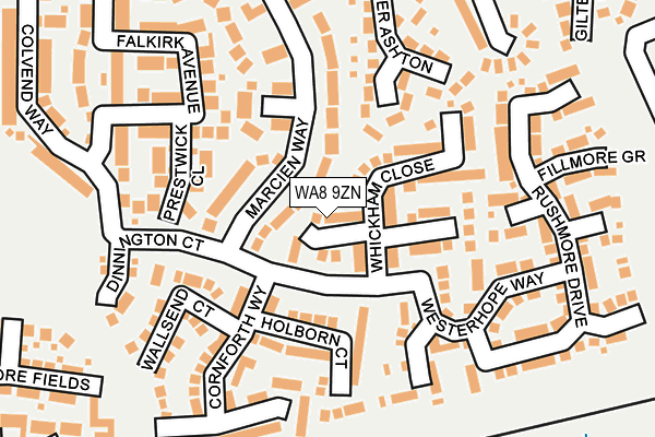 WA8 9ZN map - OS OpenMap – Local (Ordnance Survey)