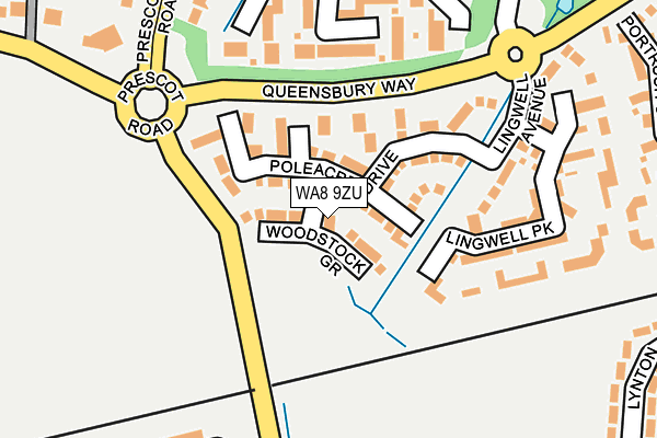 WA8 9ZU map - OS OpenMap – Local (Ordnance Survey)