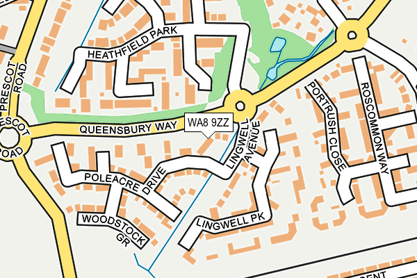 WA8 9ZZ map - OS OpenMap – Local (Ordnance Survey)