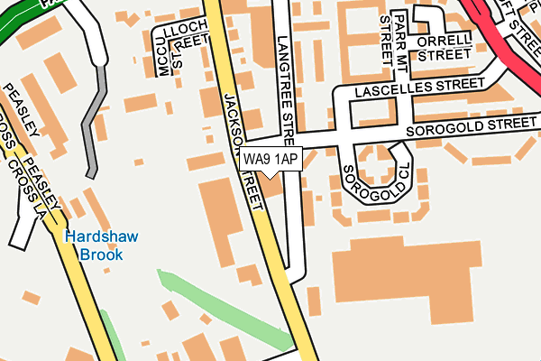 WA9 1AP map - OS OpenMap – Local (Ordnance Survey)