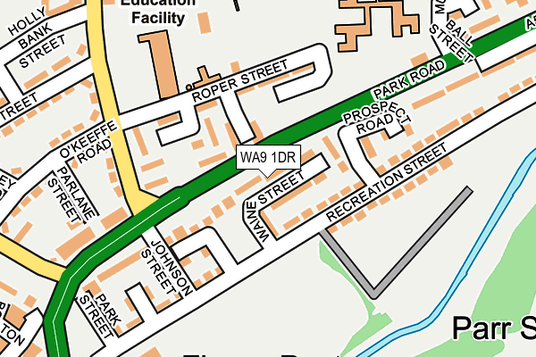 WA9 1DR map - OS OpenMap – Local (Ordnance Survey)