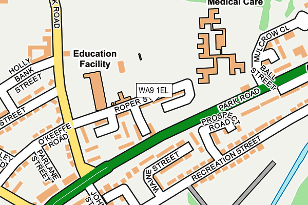 WA9 1EL map - OS OpenMap – Local (Ordnance Survey)