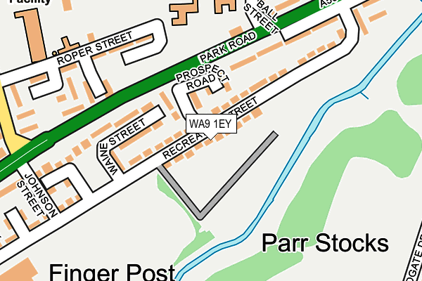 WA9 1EY map - OS OpenMap – Local (Ordnance Survey)