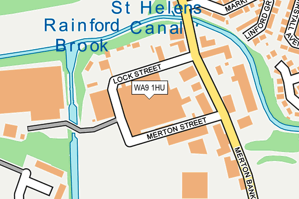 WA9 1HU map - OS OpenMap – Local (Ordnance Survey)
