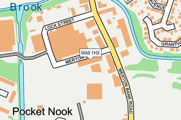 WA9 1HX map - OS OpenMap – Local (Ordnance Survey)