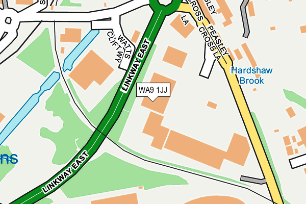 WA9 1JJ map - OS OpenMap – Local (Ordnance Survey)