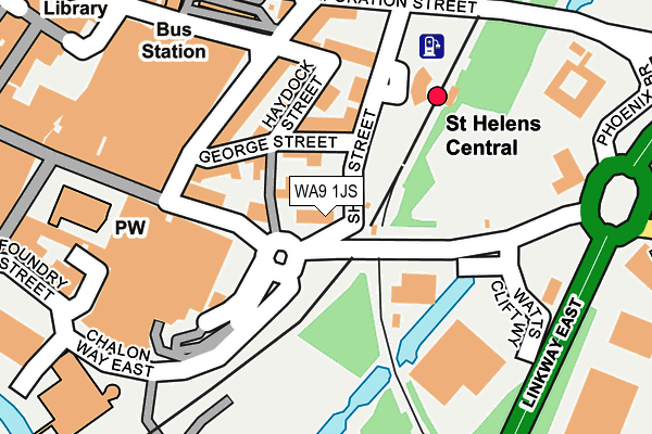 WA9 1JS map - OS OpenMap – Local (Ordnance Survey)