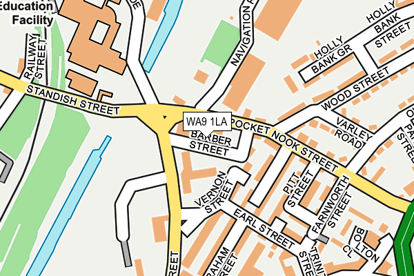 WA9 1LA map - OS OpenMap – Local (Ordnance Survey)