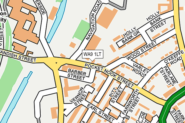 WA9 1LT map - OS OpenMap – Local (Ordnance Survey)