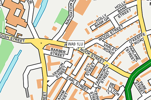 WA9 1LU map - OS OpenMap – Local (Ordnance Survey)