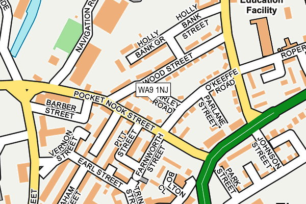 WA9 1NJ map - OS OpenMap – Local (Ordnance Survey)