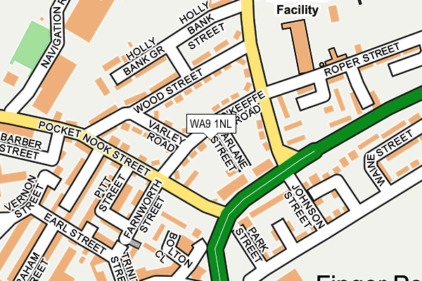 WA9 1NL map - OS OpenMap – Local (Ordnance Survey)