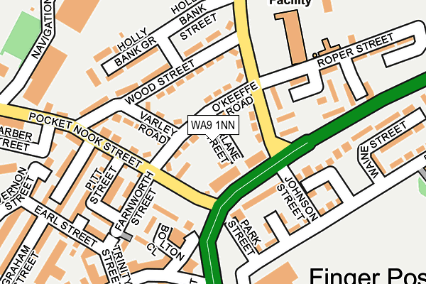 WA9 1NN map - OS OpenMap – Local (Ordnance Survey)